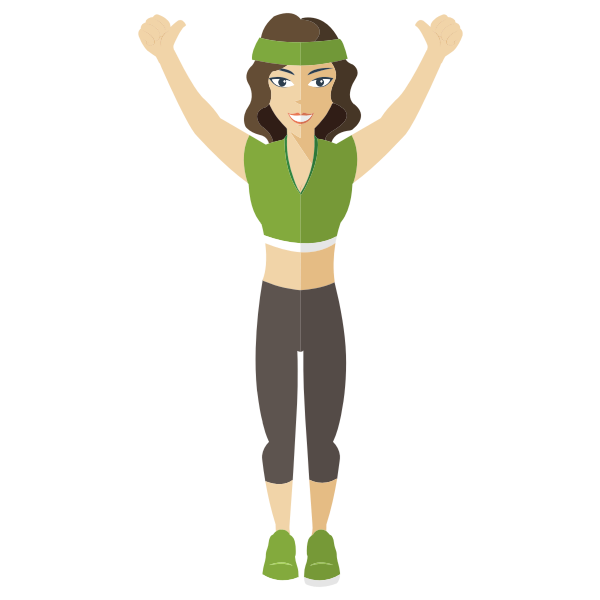 SVG Fitness woman