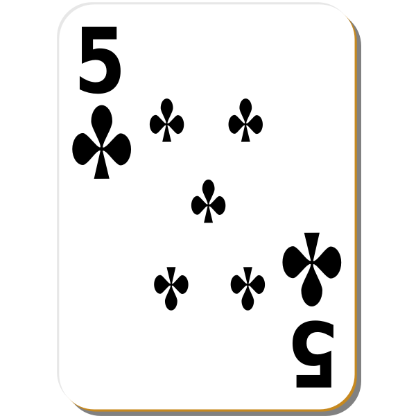 SVG Five of clubs vector drawing