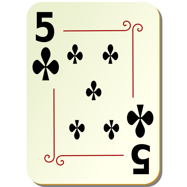 SVG Five of clubs vector image