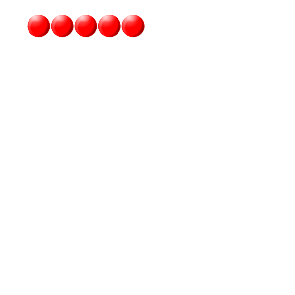SVG Five red beads