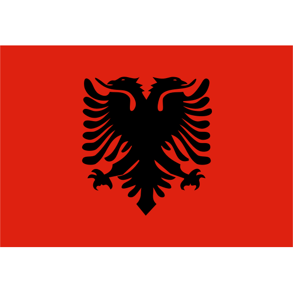 SVG Flag of Albania