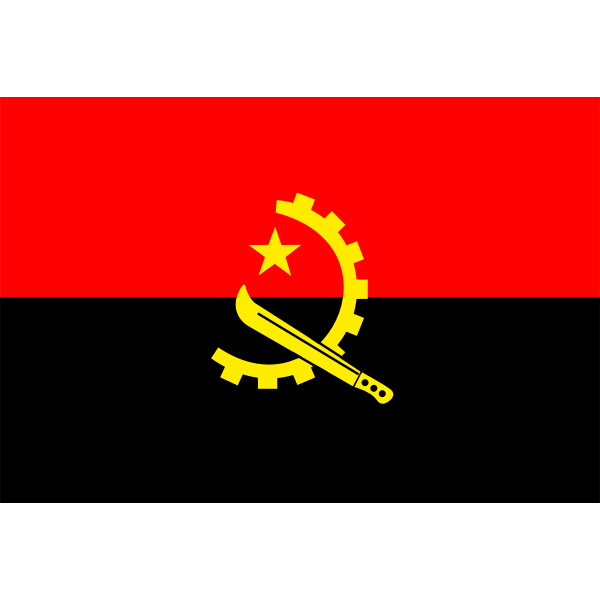 SVG Flag of Angola