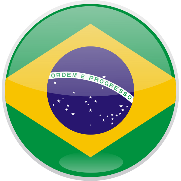 SVG Flag of Brazil round shaped vector image