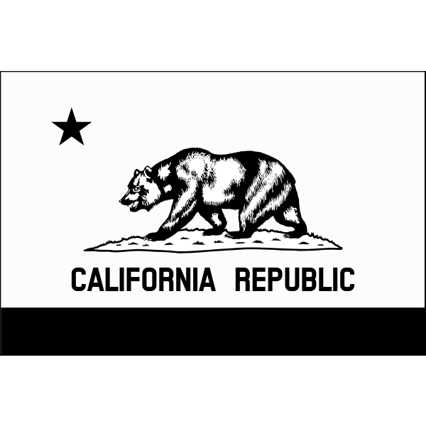 SVG Flag of Calfornia Cook v11 Border Thin monochrome