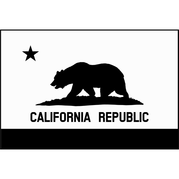 SVG Flag of California Cook v11 Border Thick Mono Solid