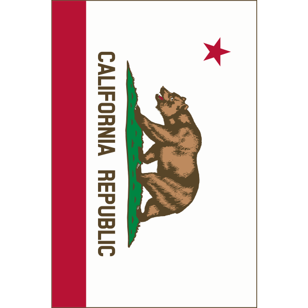 SVG Flag of California Republic vertical vector image