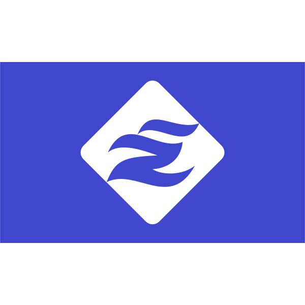 SVG Flag of Esashi Soya Hokkaido blue version