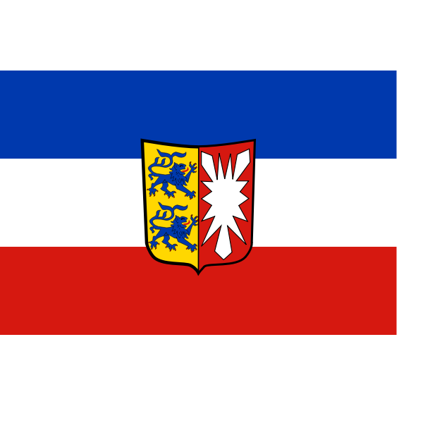SVG Flag of flag of Schleswig-Holstein vector drawing
