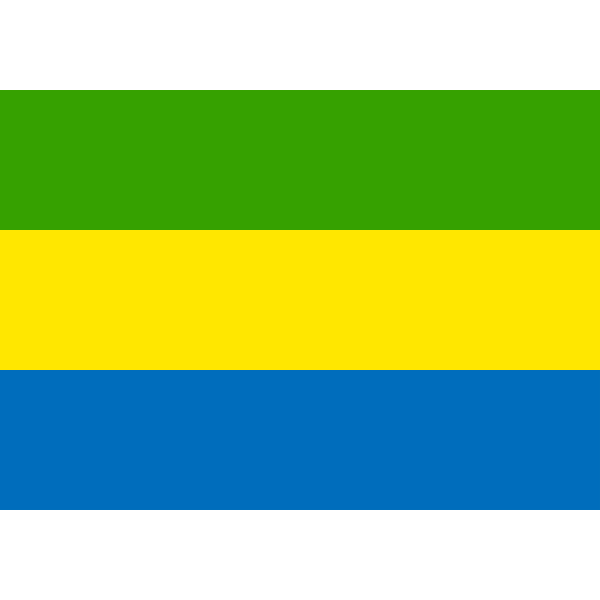 SVG Flag of Gabon