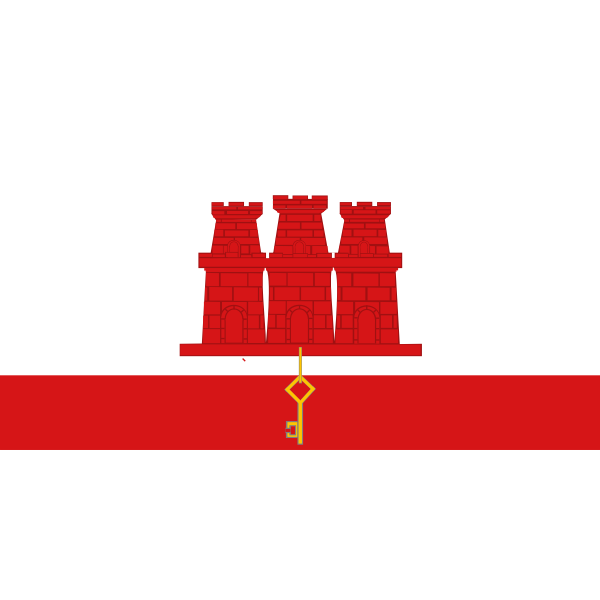 SVG Flag of Gibraltar