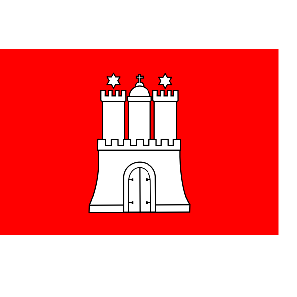 SVG Flag of Hamburg vector drawing