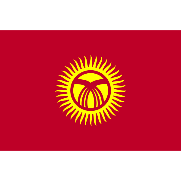 SVG Flag of Kyrgyzstan
