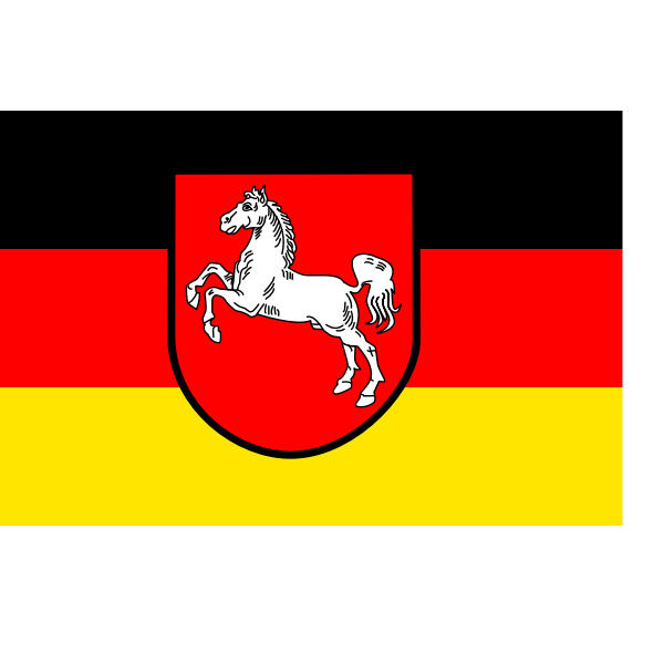 SVG Flag of Lower Saxony region vector graphics