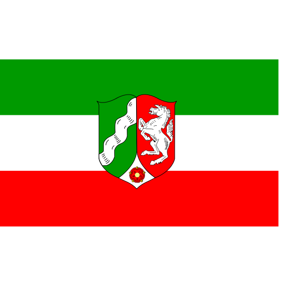 SVG flag of North Rhine-Westphalia vector clip art
