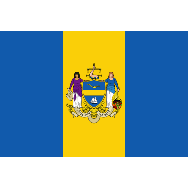 SVG Flag of Philadelphia Pennsylvania