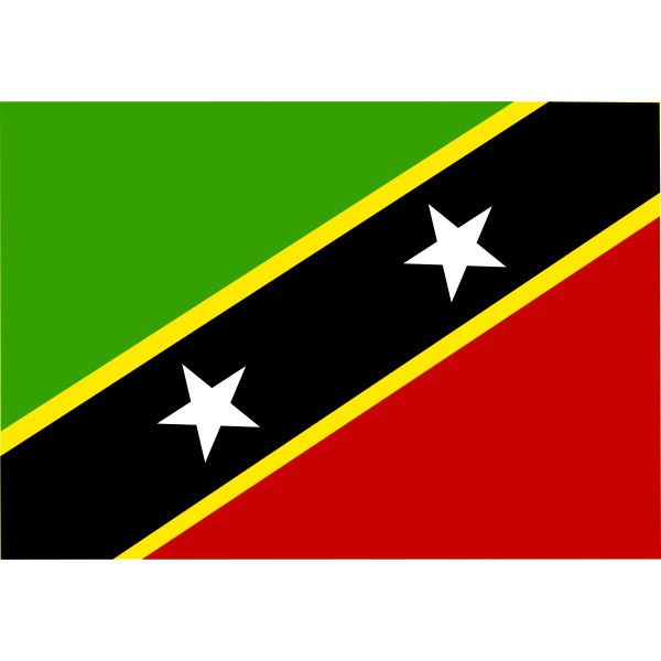 SVG Flag of Saint Kitts and Nevis