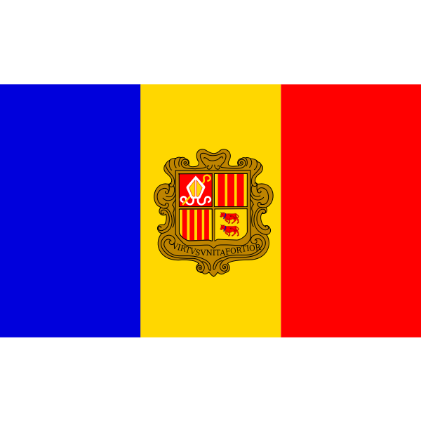SVG Flag of the Republic of Andorra