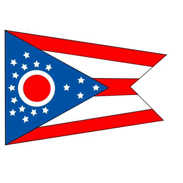 SVG Flag of the state of Ohio vector illustration