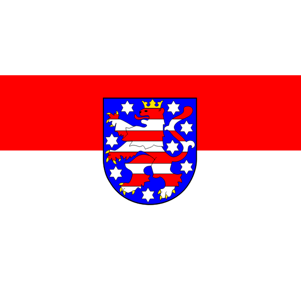SVG Flag of Thuringia vector clip art