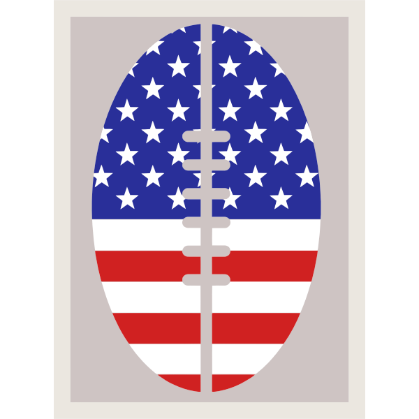 SVG Flag of USA inside football silhouette