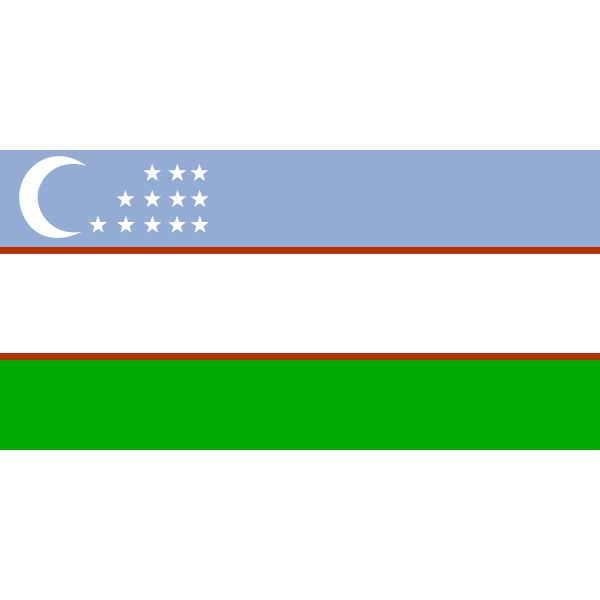 SVG Flag of Uzbekistan