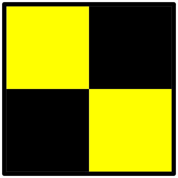 SVG Flag with black and yellow squares