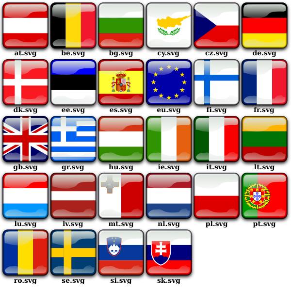 SVG Flags of Europe vector pack