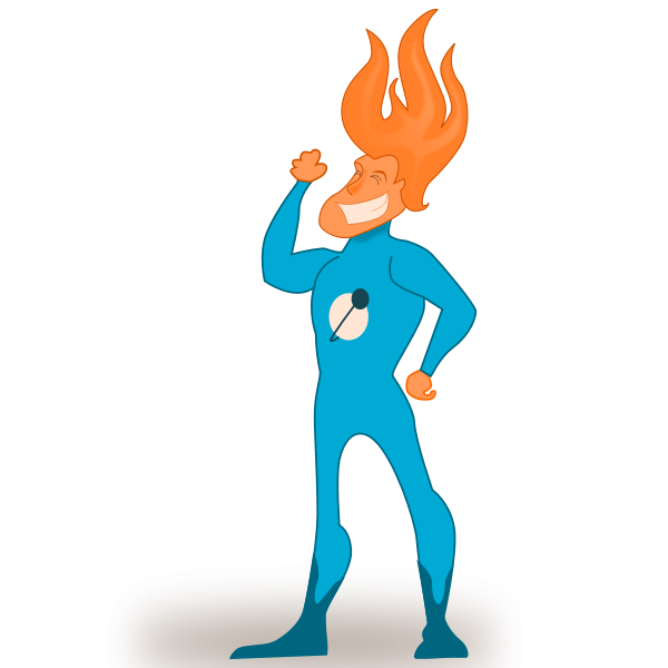 SVG Flame man