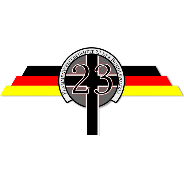 SVG Flame Thrower Police Squad 23 Logo