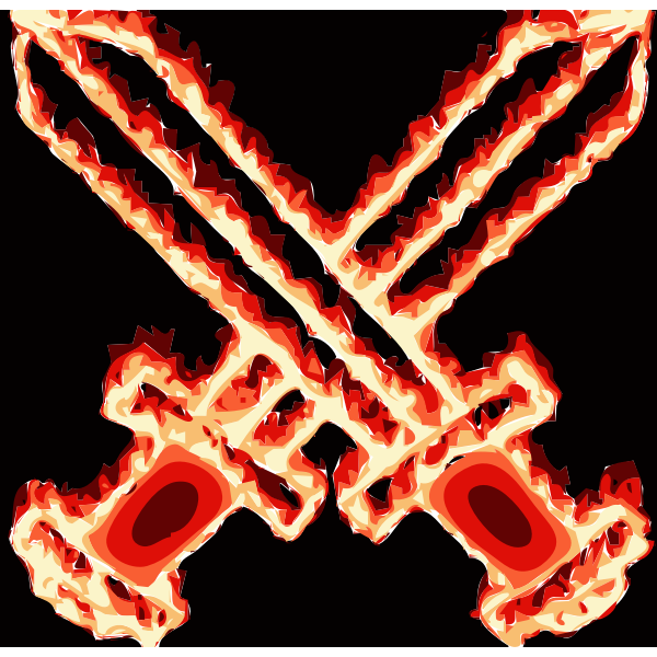 SVG Flaming swords