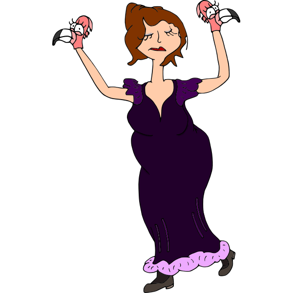 SVG Flamingo Dancer