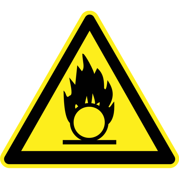 SVG Flammable hazard warning sign vector image