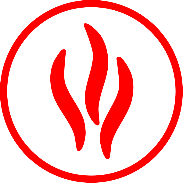 SVG Flammable item logo color illustration