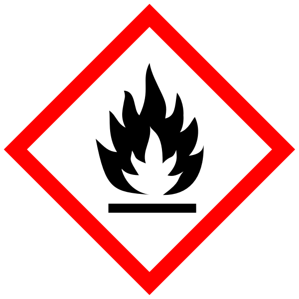 SVG Flammable substances warning