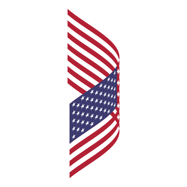SVG Flapping American flag