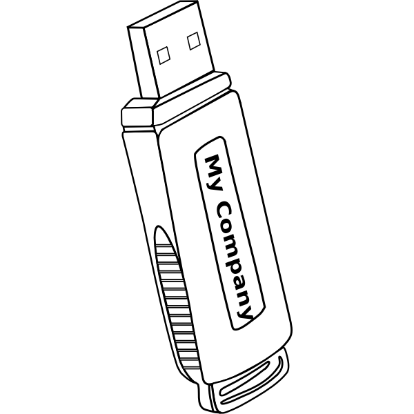 SVG Flash USB stick vector illustration