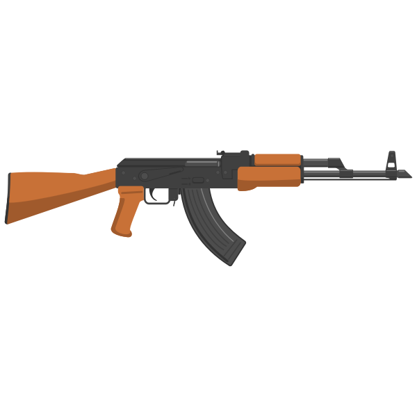 SVG Flat design AK47
