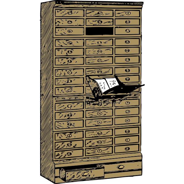 SVG Flat filing cabinet vector image