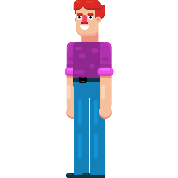 SVG Flat ginger man