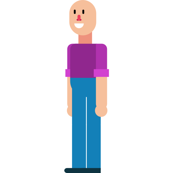 SVG Flat man without hair