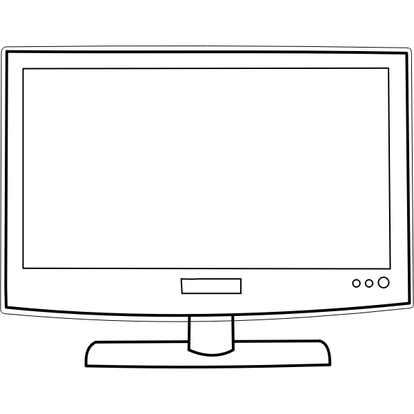 SVG Flat screen television set vector image