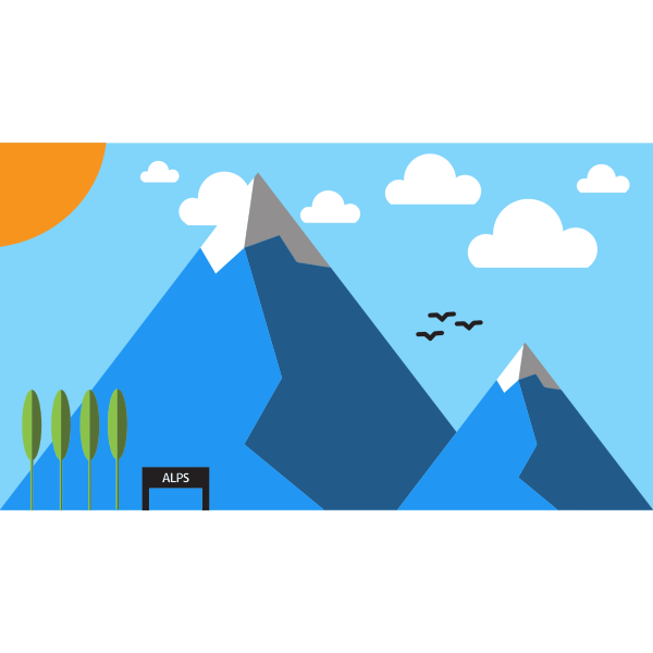 SVG Flat-shaded Alps