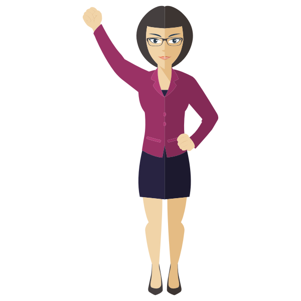 SVG Flat shaded business lady