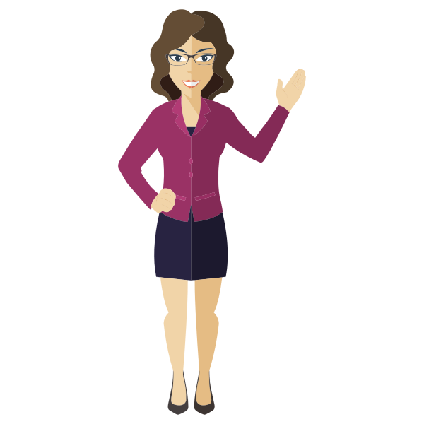 SVG Flat shaded business woman