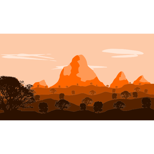 SVG Flat-shaded landscape