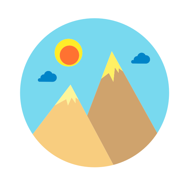 SVG Flat-shaded mountains