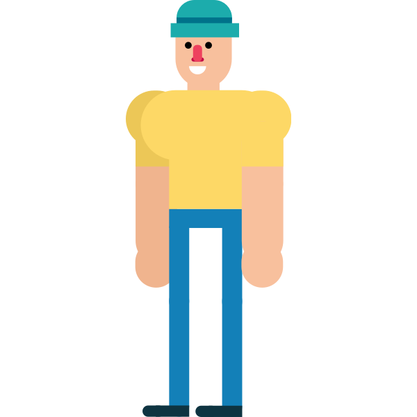 SVG Flat tall man