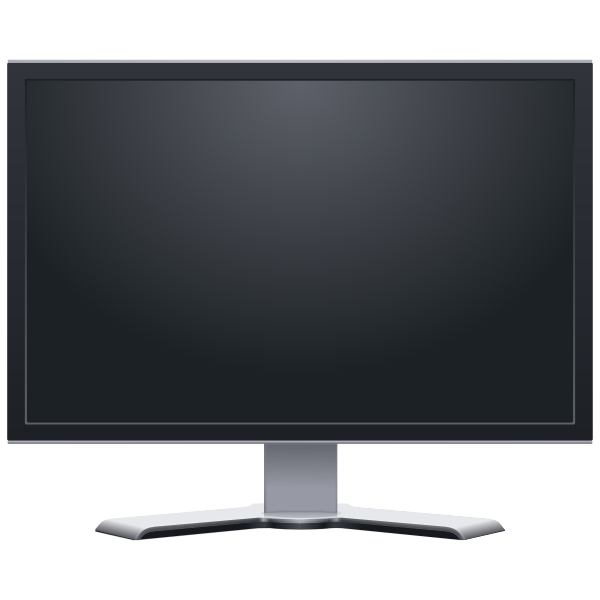 SVG Flatscreen LCD monitor frontview vector image