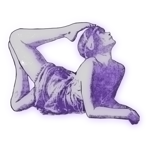 SVG Flexible lady from past