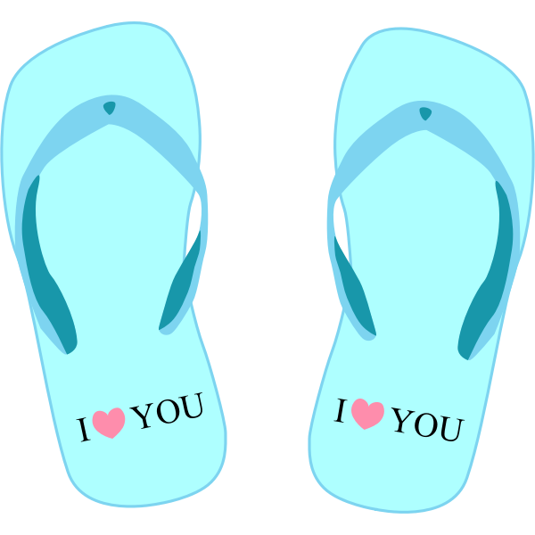 SVG Flip flops blue color